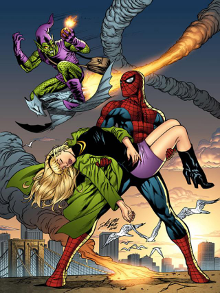 Illustration for article titled Gwen Stacy is wearing a major spoiler on the Spider-Man 2 set